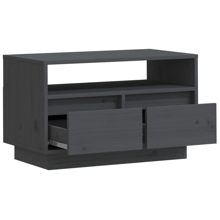 Tv-meubel 60x35x37 cm massief grenenhout grijs MeubelReus