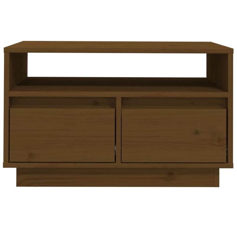 Tv-meubel 60x35x37 cm massief grenenhout honingbruin MeubelReus
