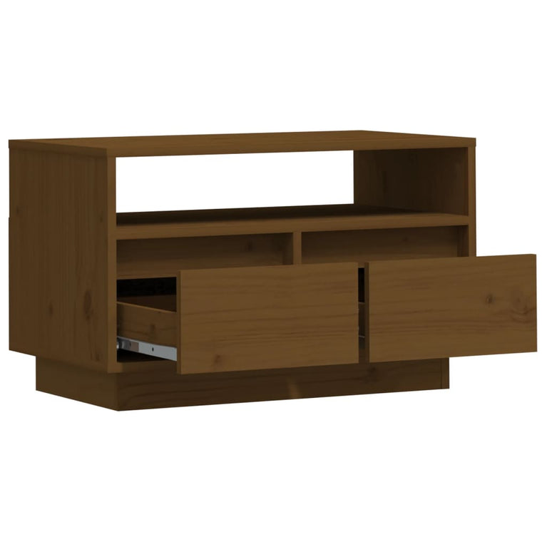 Tv-meubel 60x35x37 cm massief grenenhout honingbruin MeubelReus