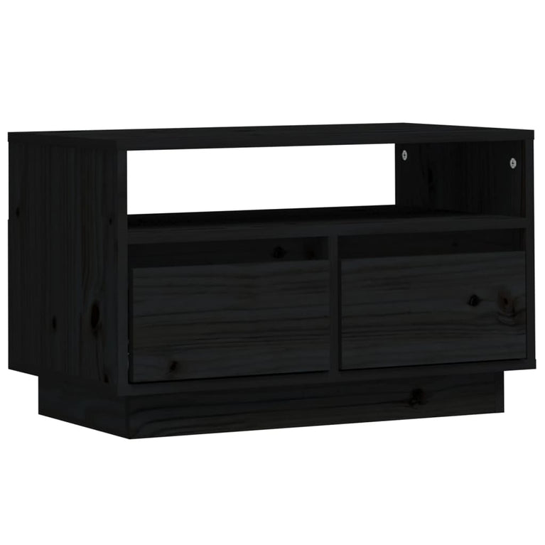 Tv-meubel 60x35x37 cm massief grenenhout zwart MeubelReus