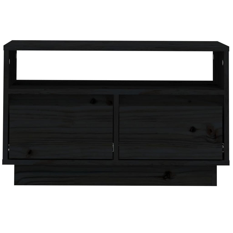 Tv-meubel 60x35x37 cm massief grenenhout zwart MeubelReus