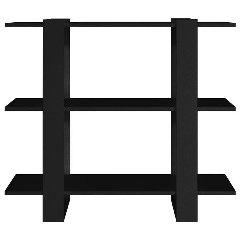 Boekenkast/kamerscherm 100x30x87 cm zwart MeubelReus