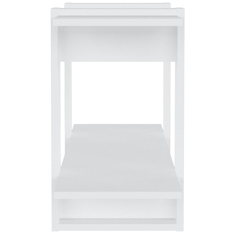 Boekenkast 100x30x51 cm bewerkt hout wit MeubelReus