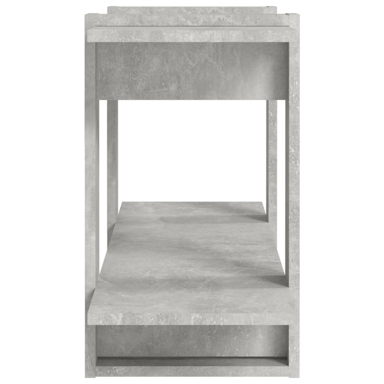 Boekenkast 100x30x51 cm bewerkt hout betongrijs MeubelReus