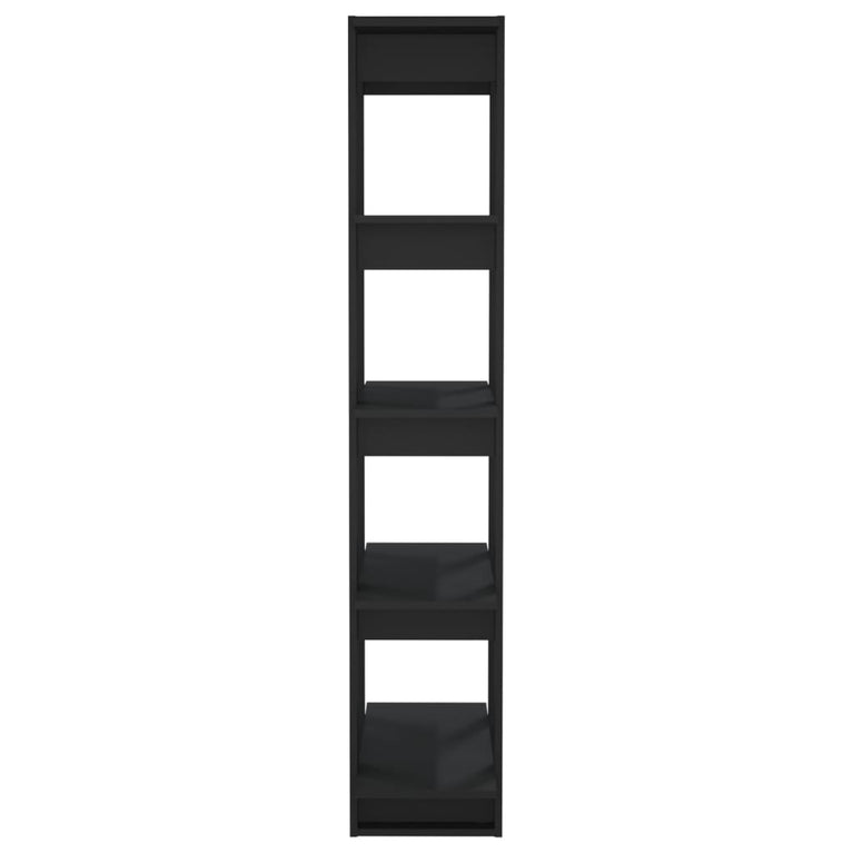 Boekenkast/kamerscherm 80x30x160 cm spaanplaat zwart MeubelReus