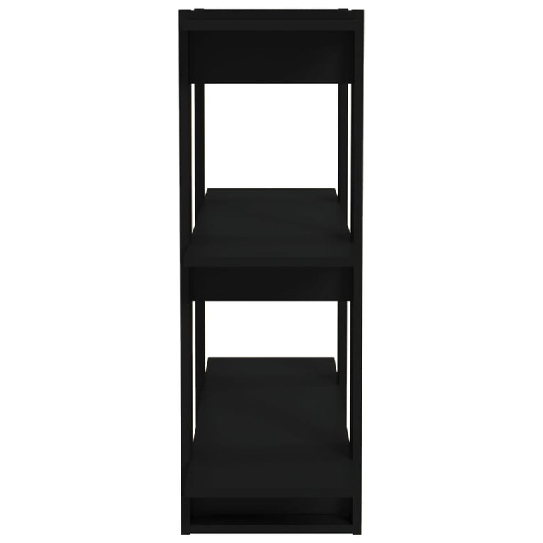 Boekenkast/kamerscherm 80x30x87 cm zwart MeubelReus