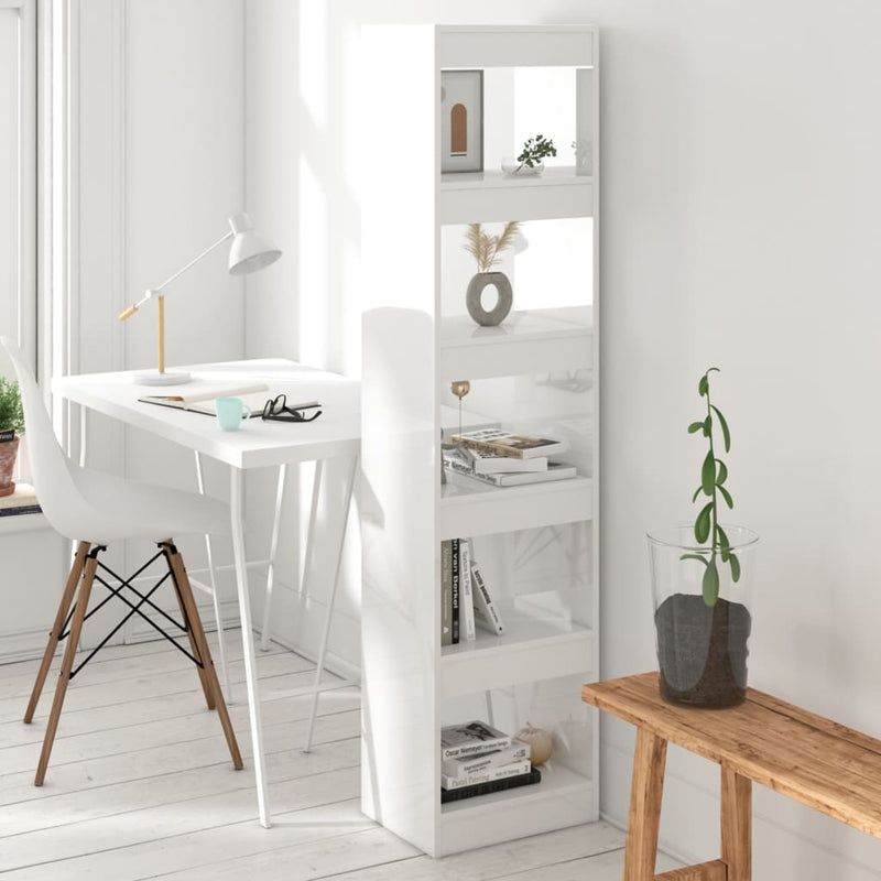 Boekenkast/kamerscherm 40x30x166 cm hoogglans wit MeubelReus