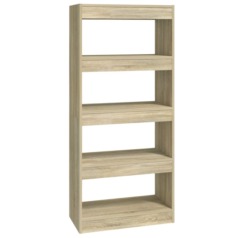 Boekenkast/kamerscherm 60x30x135 cm bewerkt hout sonoma eiken MeubelReus