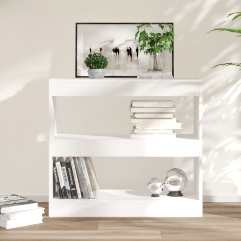 Boekenkast/kamerscherm 80x30x72 cm wit MeubelReus