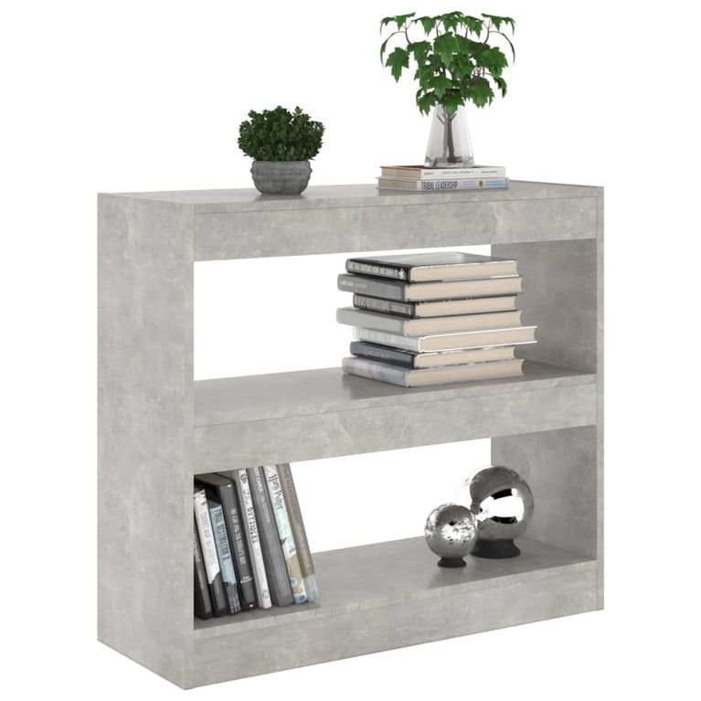 Boekenkast/kamerscherm 80x30x72 cm betongrijs MeubelReus