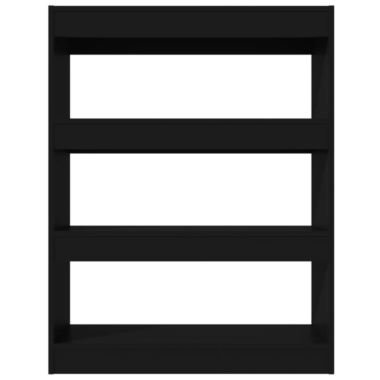 Boekenkast/kamerscherm 80x30x103 cm bewerkt hout zwart MeubelReus