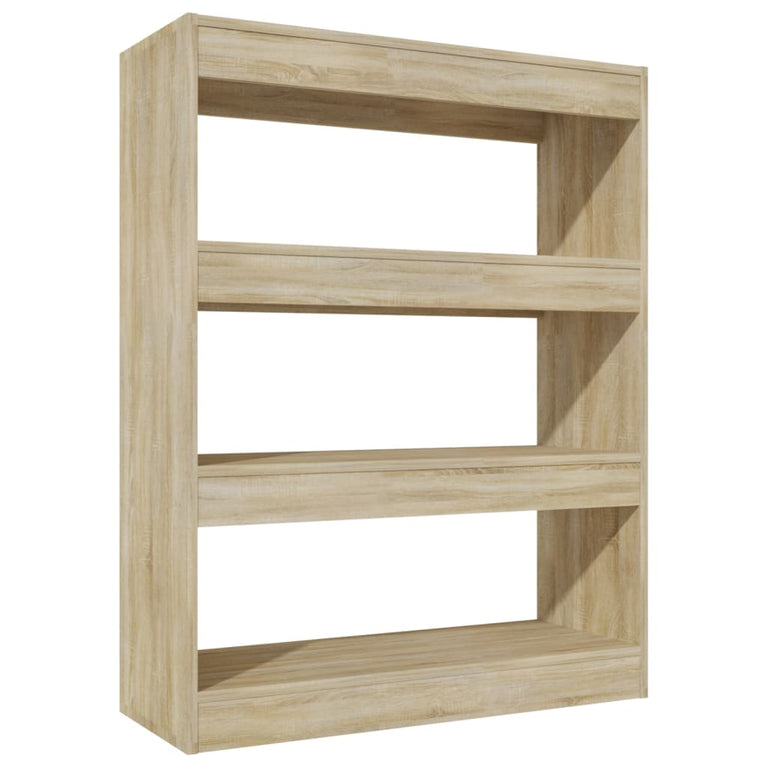 Boekenkast/kamerscherm 80x30x103 cm bewerkt hout sonoma eiken