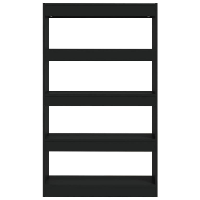 Boekenkast/kamerscherm 80x30x135 cm spaanplaat zwart MeubelReus