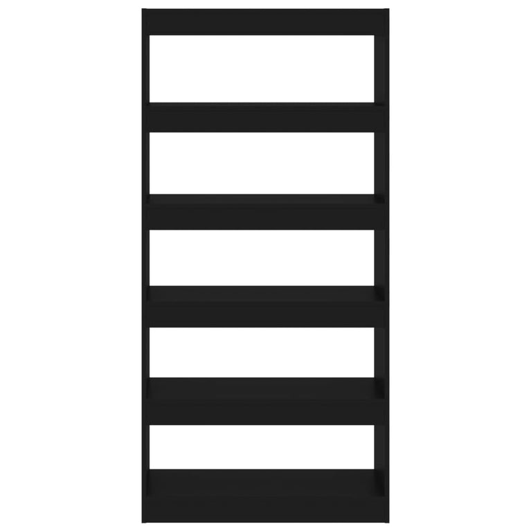 Boekenkast/kamerscherm 80x30x166 cm spaanplaat zwart MeubelReus