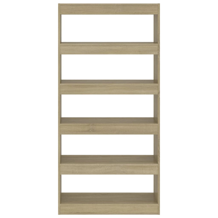 Boekenkast/kamerscherm 80x30x166 cm spaanplaat sonoma eiken MeubelReus