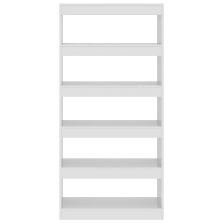 Boekenkast/kamerscherm 80x30x166 cm spaanplaat hoogglans wit MeubelReus