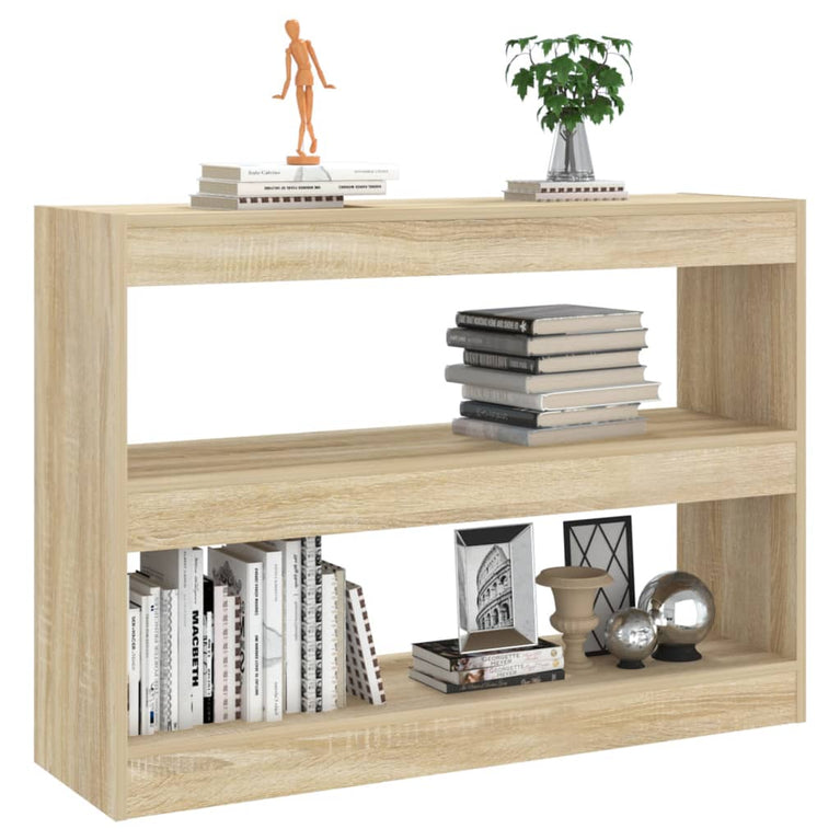 Boekenkast/kamerscherm 100x30x72 cm sonoma eikenkleurig MeubelReus