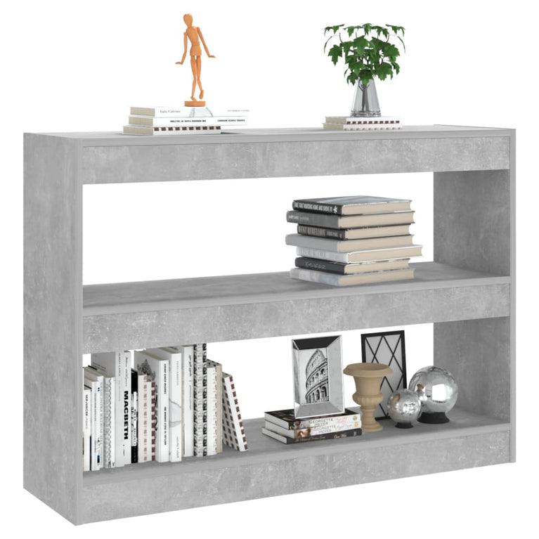 Boekenkast/kamerscherm 100x30x72 cm betongrijs MeubelReus