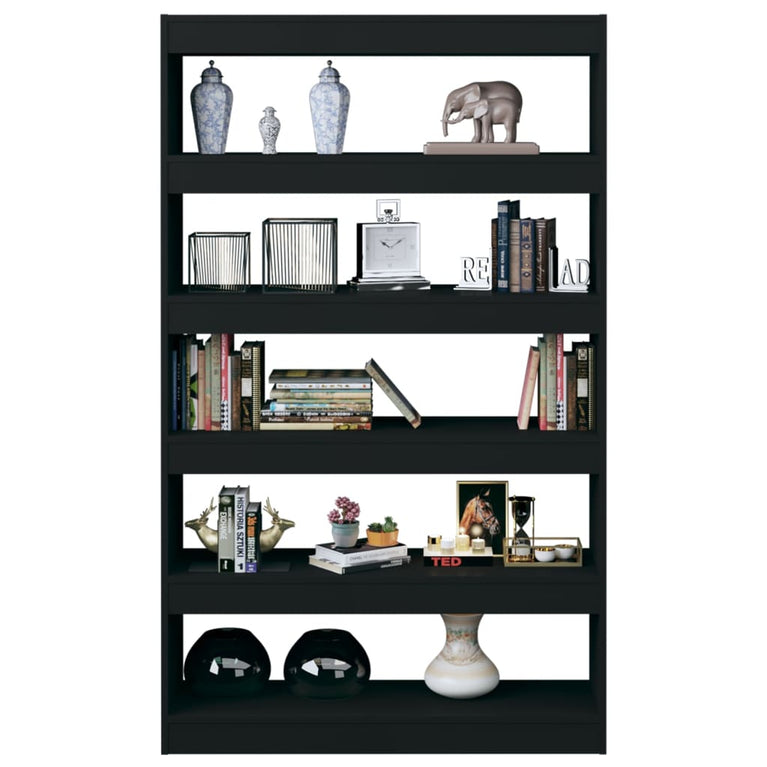 Boekenkast/kamerscherm 100x30x166 cm zwart MeubelReus