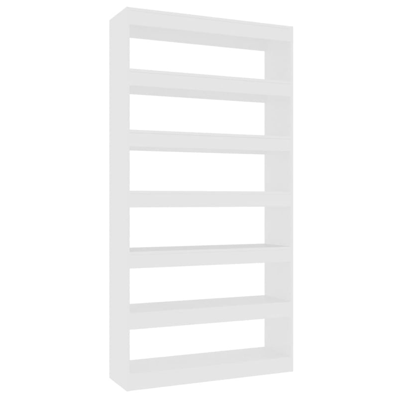 Boekenkast/kamerscherm 100x30x198 cm bewerkt hout wit MeubelReus