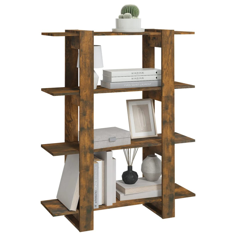 Boekenkast/kamerscherm 100x30x123,5 cm gerookt eikenkleurig MeubelReus