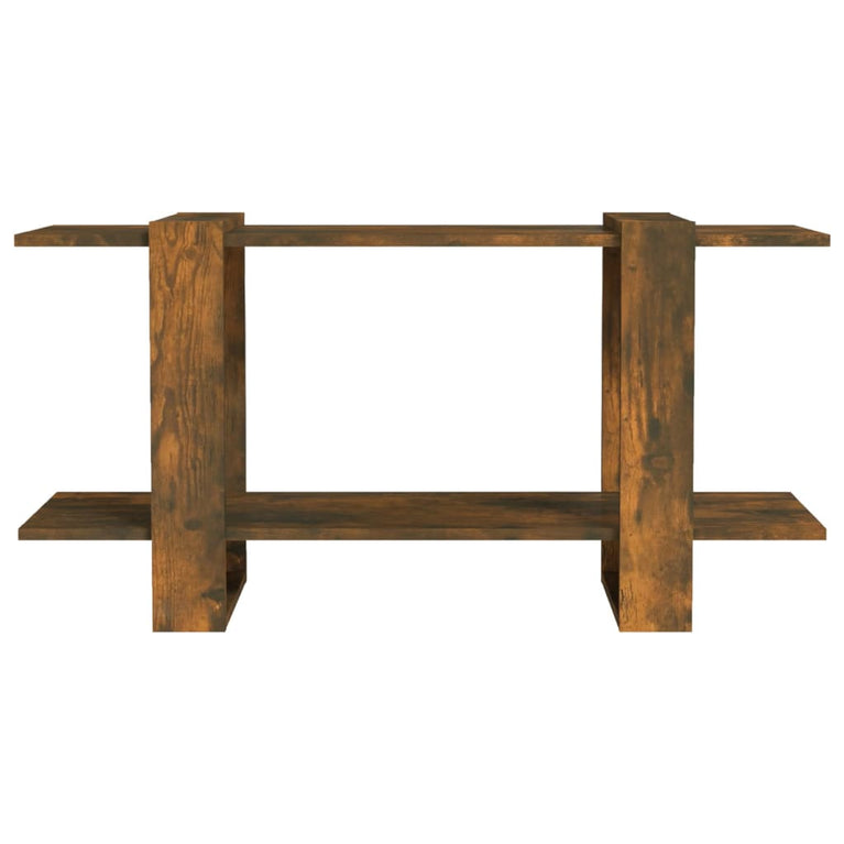 Boekenkast 100x30x51 cm bewerkt hout gerookt eikenkleurig MeubelReus