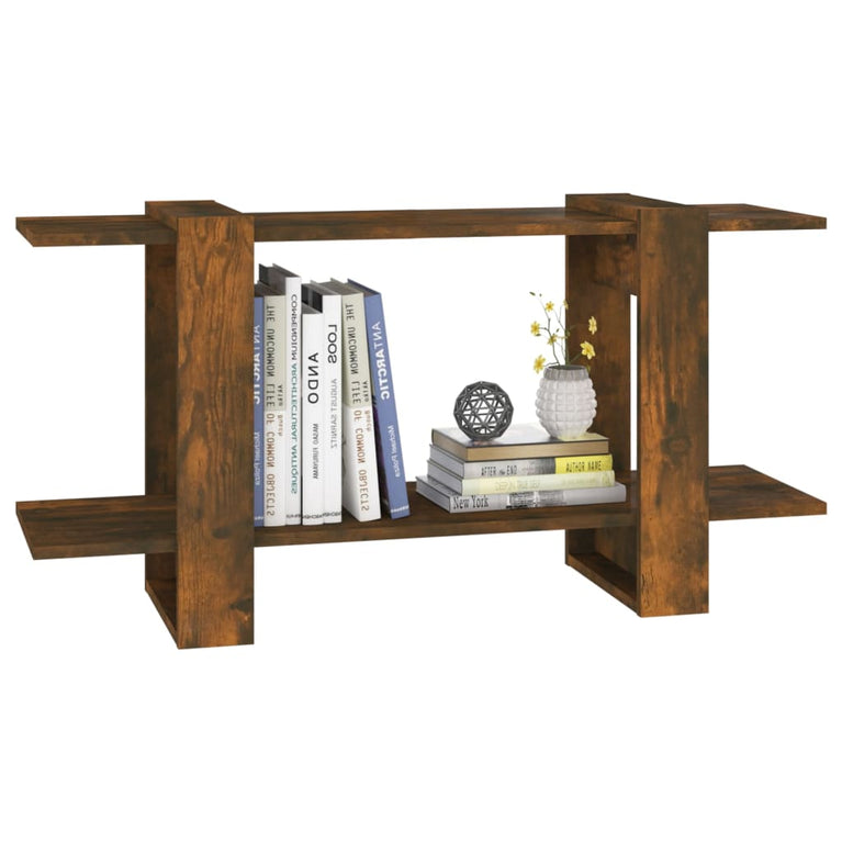 Boekenkast 100x30x51 cm bewerkt hout gerookt eikenkleurig MeubelReus