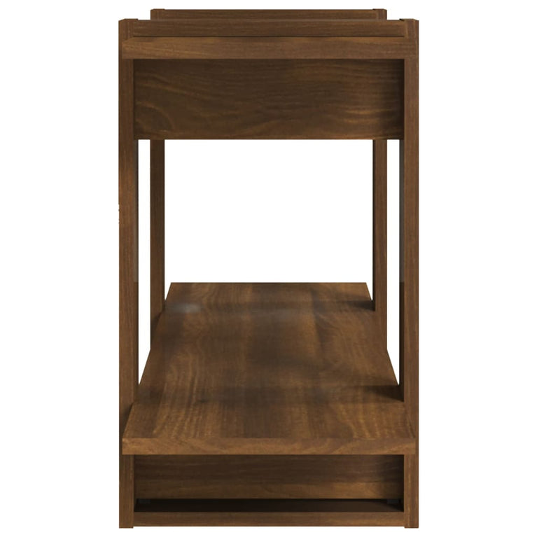 Boekenkast 100x30x51 cm bewerkt hout bruineikenkleurig MeubelReus