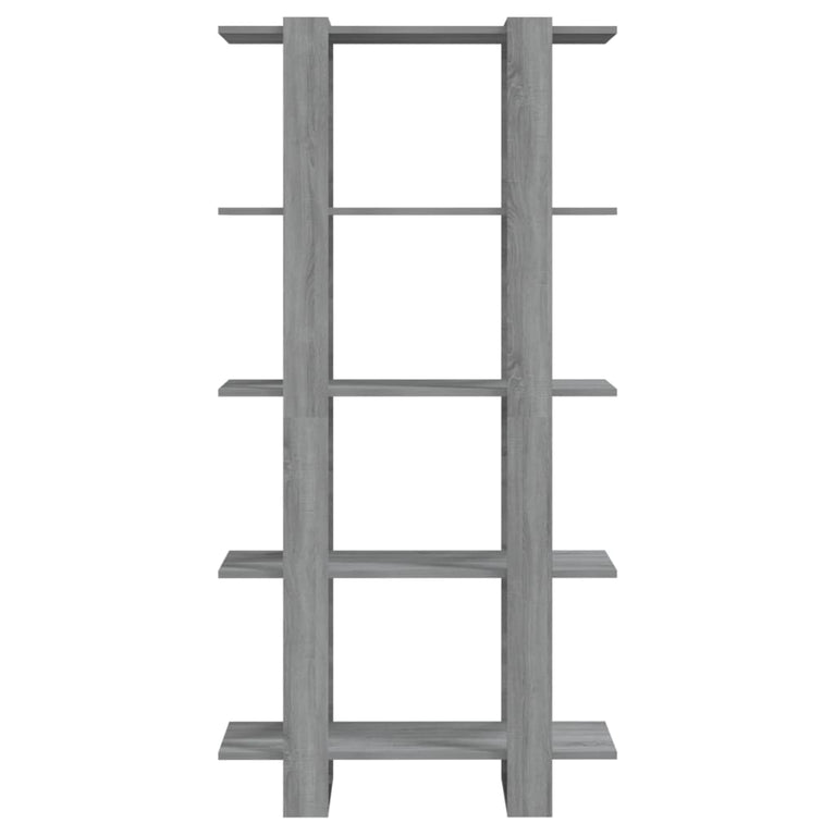 Boekenkast/kamerscherm 80x30x160 cm spaanplaat grijs sonoma MeubelReus