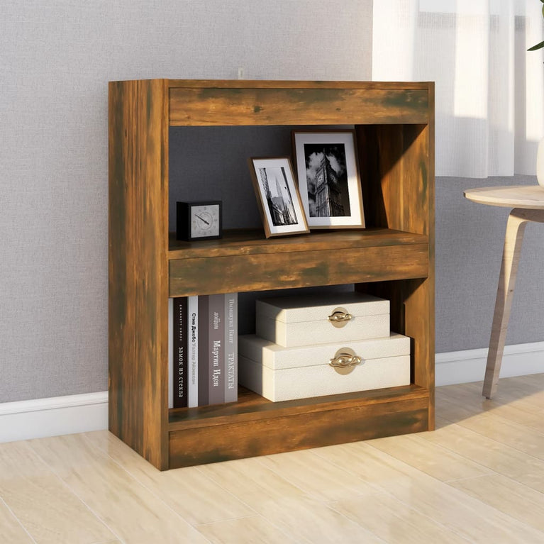 Boekenkast/kamerscherm 60x30x72 cm gerookt eikenkleurig MeubelReus