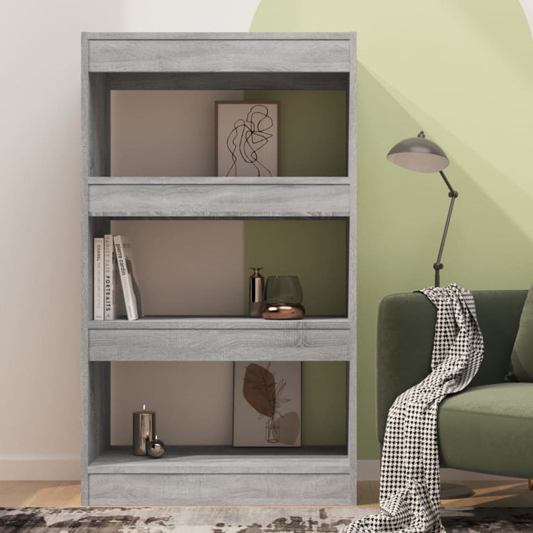 Boekenkast/kamerscherm 60x30x103 cm spaanplaat grijs sonoma MeubelReus