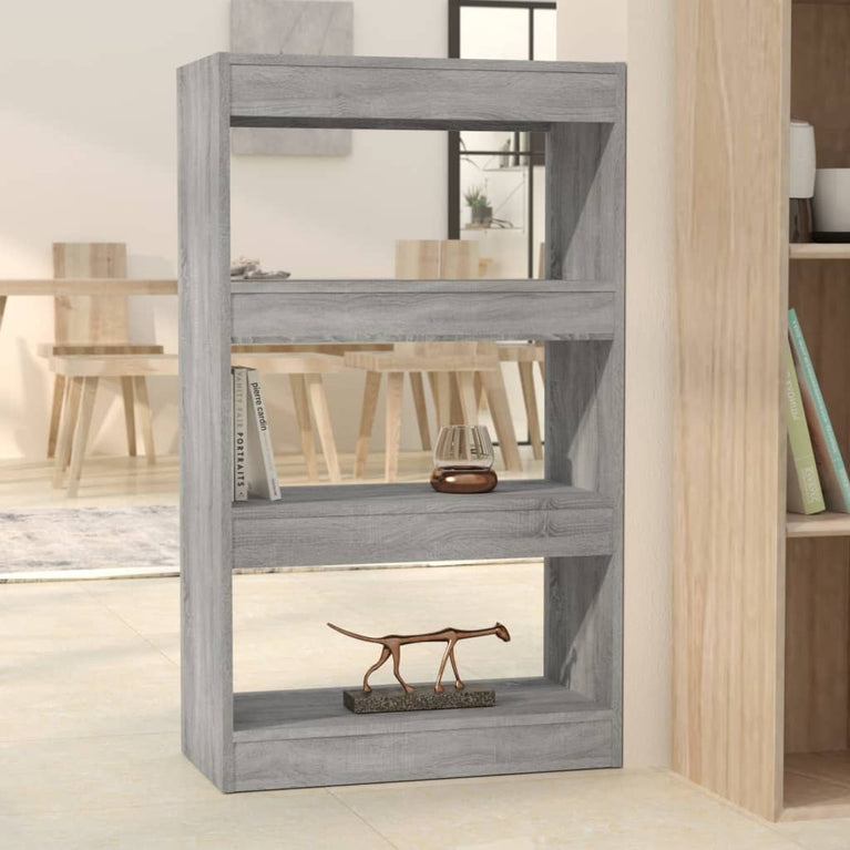 Boekenkast/kamerscherm 60x30x103 cm spaanplaat grijs sonoma MeubelReus
