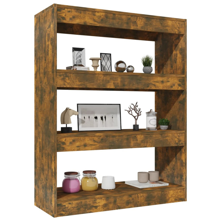 Boekenkast/kamerscherm 80x30x103 cm bewerkt hout sonoma eiken MeubelReus
