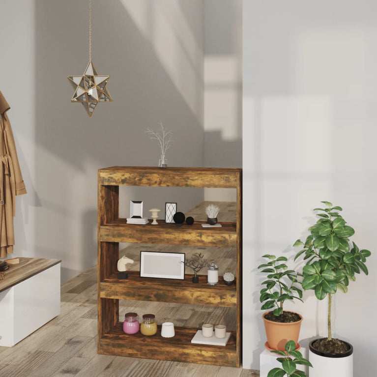 Boekenkast/kamerscherm 80x30x103 cm bewerkt hout sonoma eiken MeubelReus