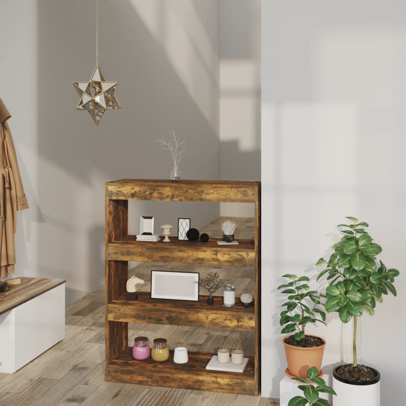 Boekenkast/kamerscherm 80x30x103 cm bewerkt hout sonoma eiken MeubelReus