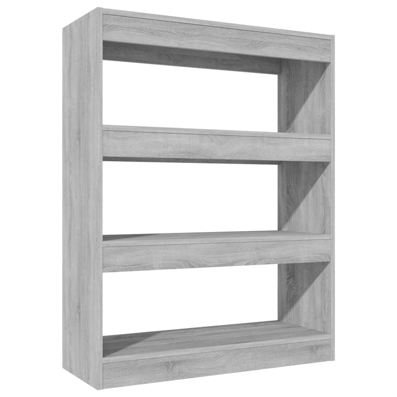 Boekenkast/kamerscherm 80x30x103 cm bewerkt hout grijs sonoma MeubelReus