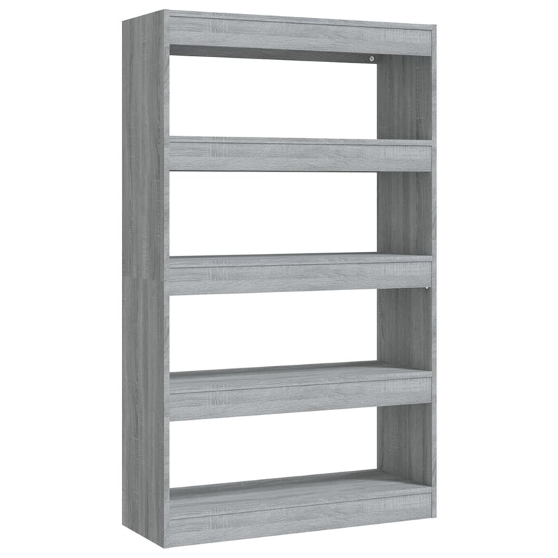 Boekenkast/kamerscherm 80x30x135 cm spaanplaat grijs sonoma MeubelReus