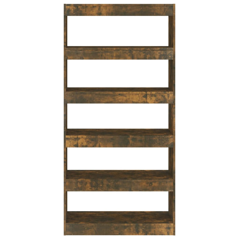 Boekenkast/kamerscherm 80x30x166 cm spaanplaat gerookt eiken MeubelReus