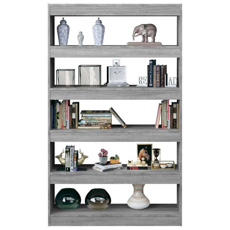 Boekenkast/kamerscherm 100x30x166 cm grijs sonoma eikenkleurig MeubelReus