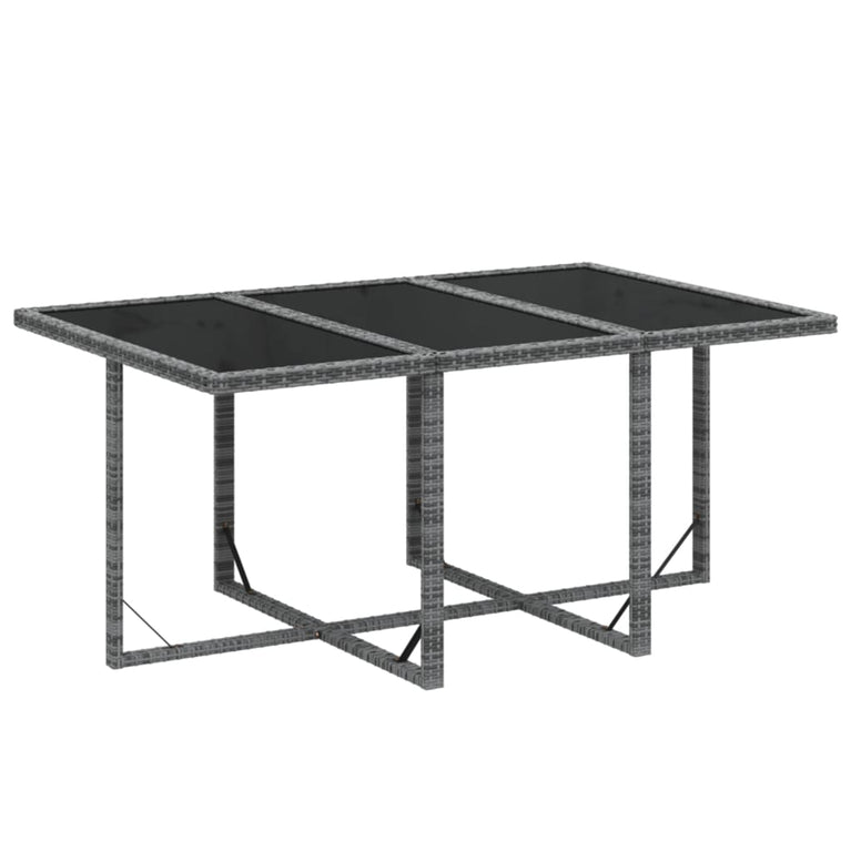 7-delige Tuinset met kussens poly rattan grijs MeubelReus