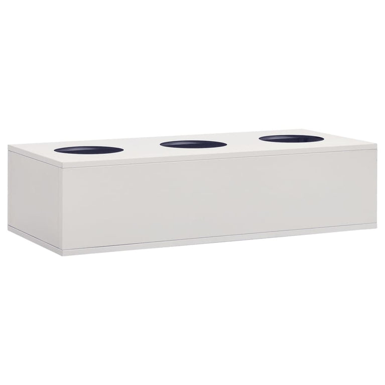 Kantoorkast met plantenbak 90x40x113 cm staal lichtgrijs MeubelReus