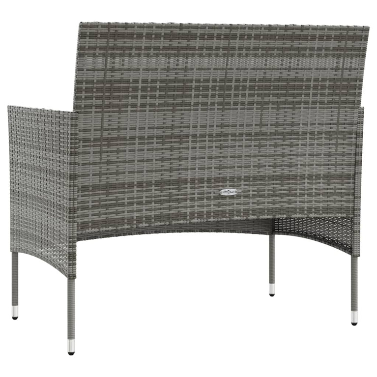 16-delige Loungeset met kussens poly rattan grijs MeubelReus