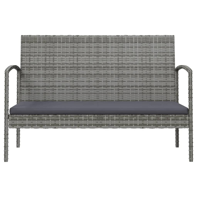 16-delige Loungeset met kussens poly rattan grijs MeubelReus