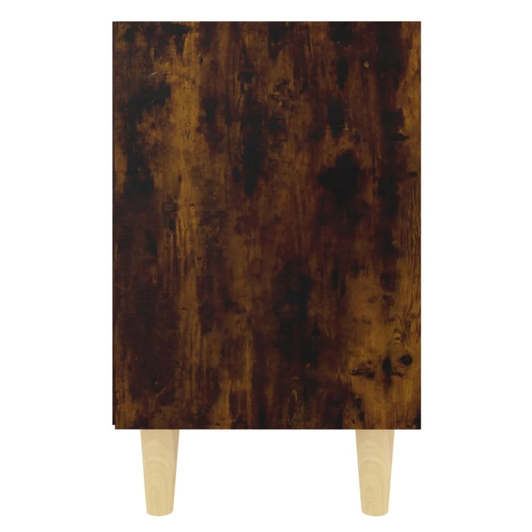 Nachtkastjes 2 st met houten poten 40x30x50 cm gerookt eiken MeubelReus