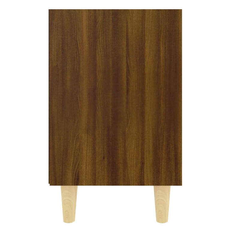 Nachtkastjes 2 st met houten poten 40x30x50 cm bruineikenkleur MeubelReus