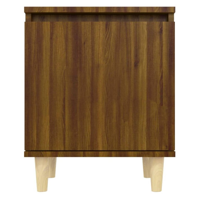 Nachtkastjes 2 st met houten poten 40x30x50 cm bruineikenkleur MeubelReus