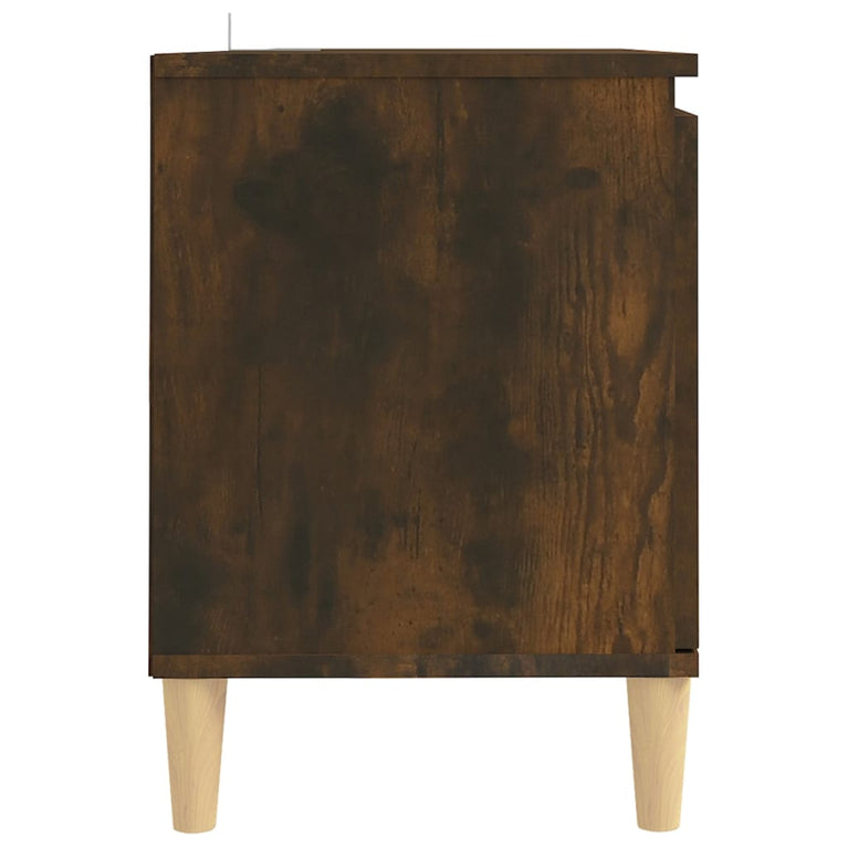 Tv-meubel met houten poten 103,5x35x50 cm gerookt eikenkleurig MeubelReus