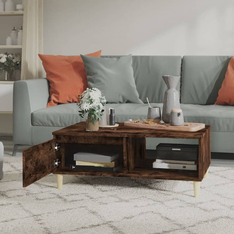 Salontafel 90x60x35 cm spaanplaat gerookt eikenkleurig MeubelReus
