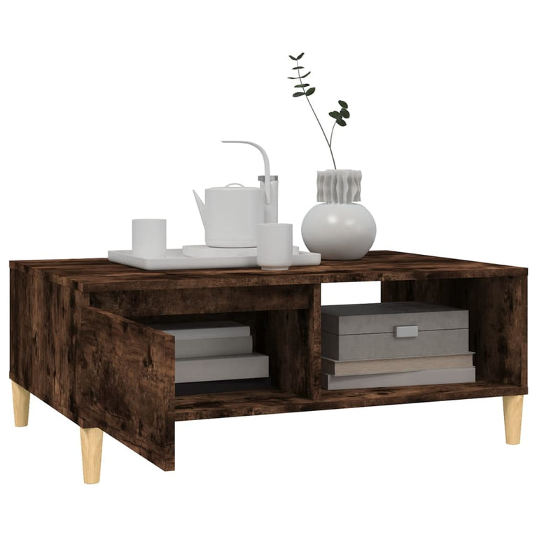 Salontafel 90x60x35 cm spaanplaat gerookt eikenkleurig MeubelReus