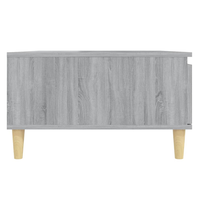 Salontafel 90x60x35 cm bewerkt hout grijs sonoma eikenkleurig MeubelReus